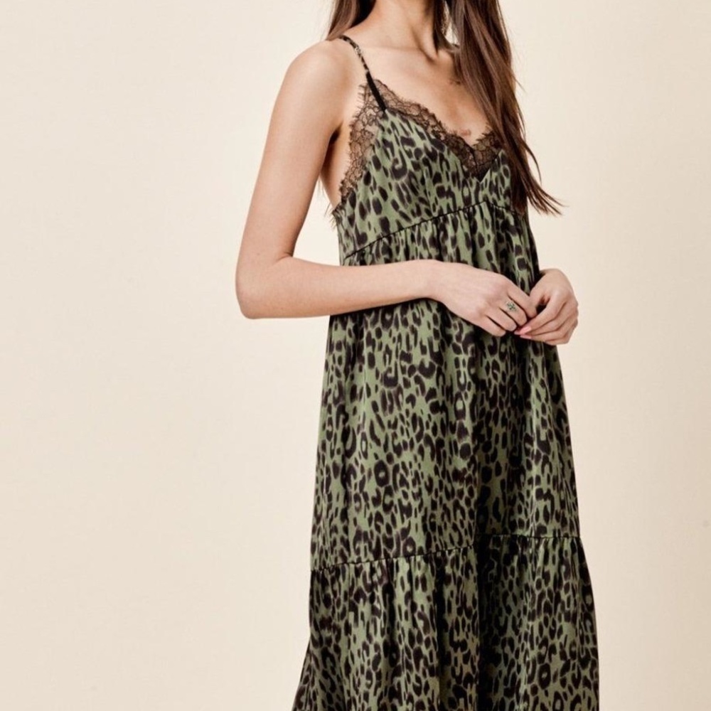 Iris Leopard Tier Maxi Dress